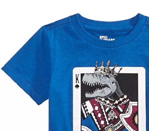 Epic Threads Toddler Boys King Card T-Shirt Navy Size 4T SLIM