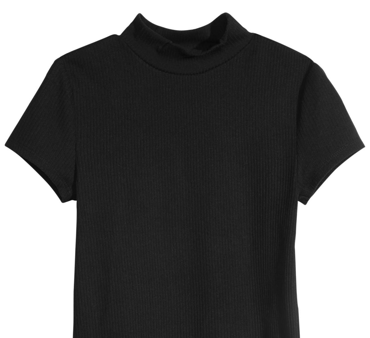 Epic Threads Big Girls Ribbed T-Shirt Black Size Small