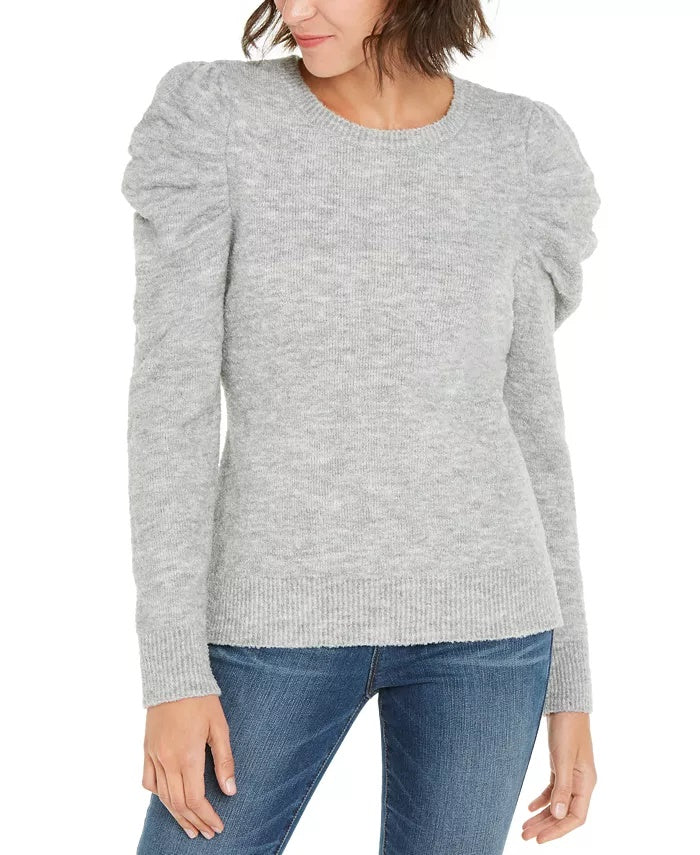 INC International Concepts Women's Puff Sleeve Sweater Grey Size X-Small