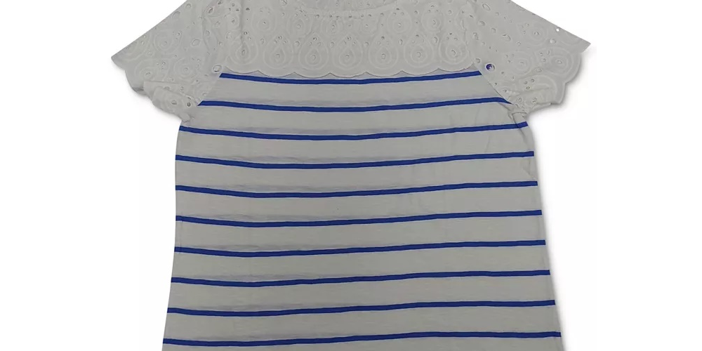 Charter Club Women's Striped T-Shirt Blue Size Small