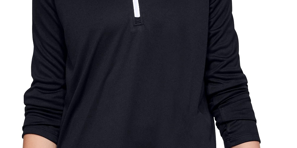 Under Armour Girl's Tech ½ Zip Long Sleeve Shirt Black Size X-Large