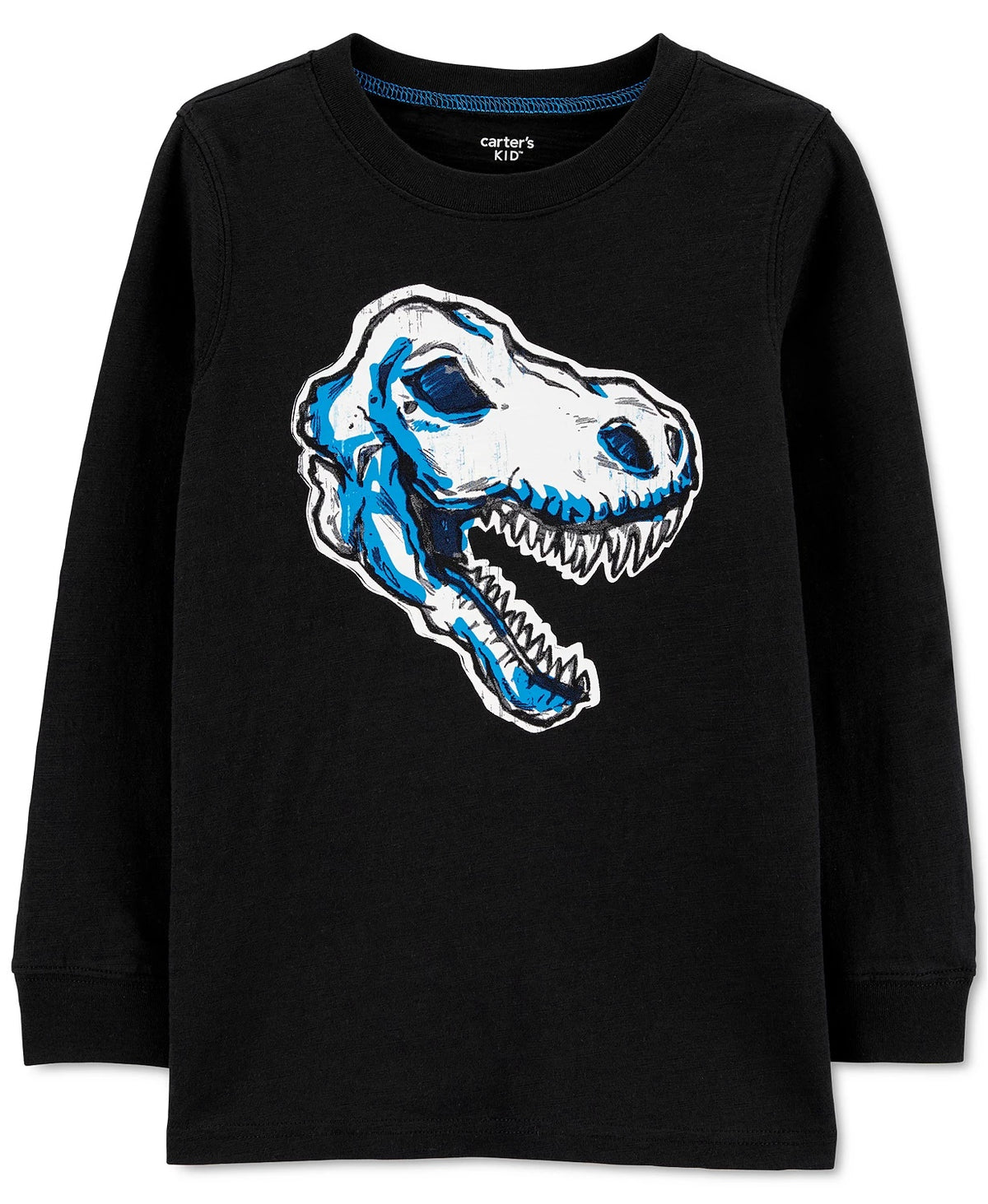 Carter's Little & Big Boys Glow-In-The-Dark Dinosaur Cotton T-Shirt Black Size 6