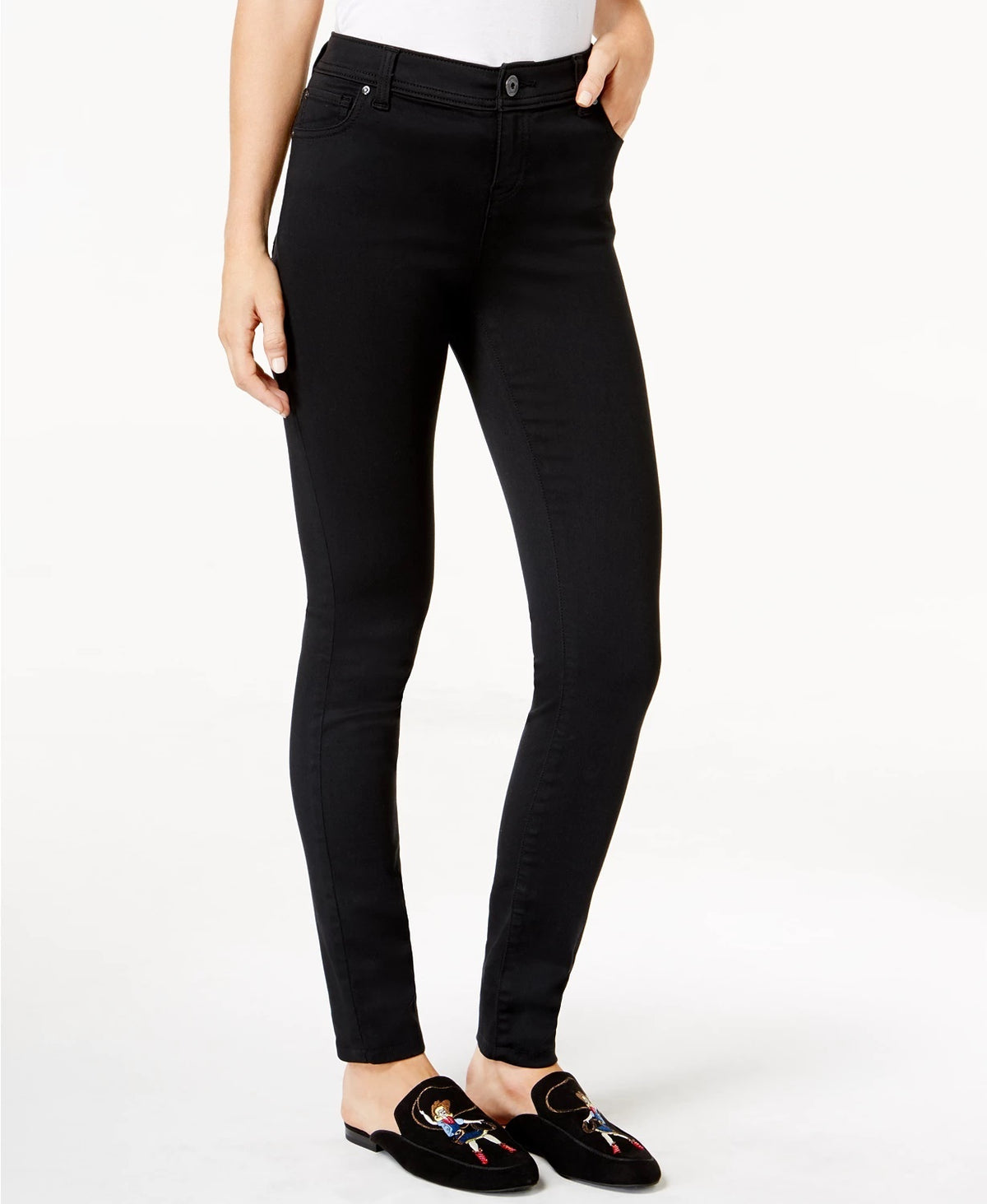 INC International Concepts Women's Incfinity Skinny Jeans Black Size 0 Petite