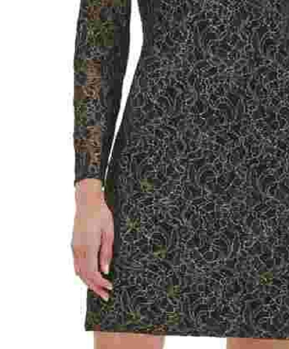 Tommy Hilfiger Women's Metallic Lace A-Line Dress Gray Size 4