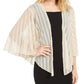 INC International Concepts Women's Cropped Metallic Shrug Beige Size Regular