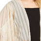 INC International Concepts Women's Cropped Metallic Shrug Beige Size Regular
