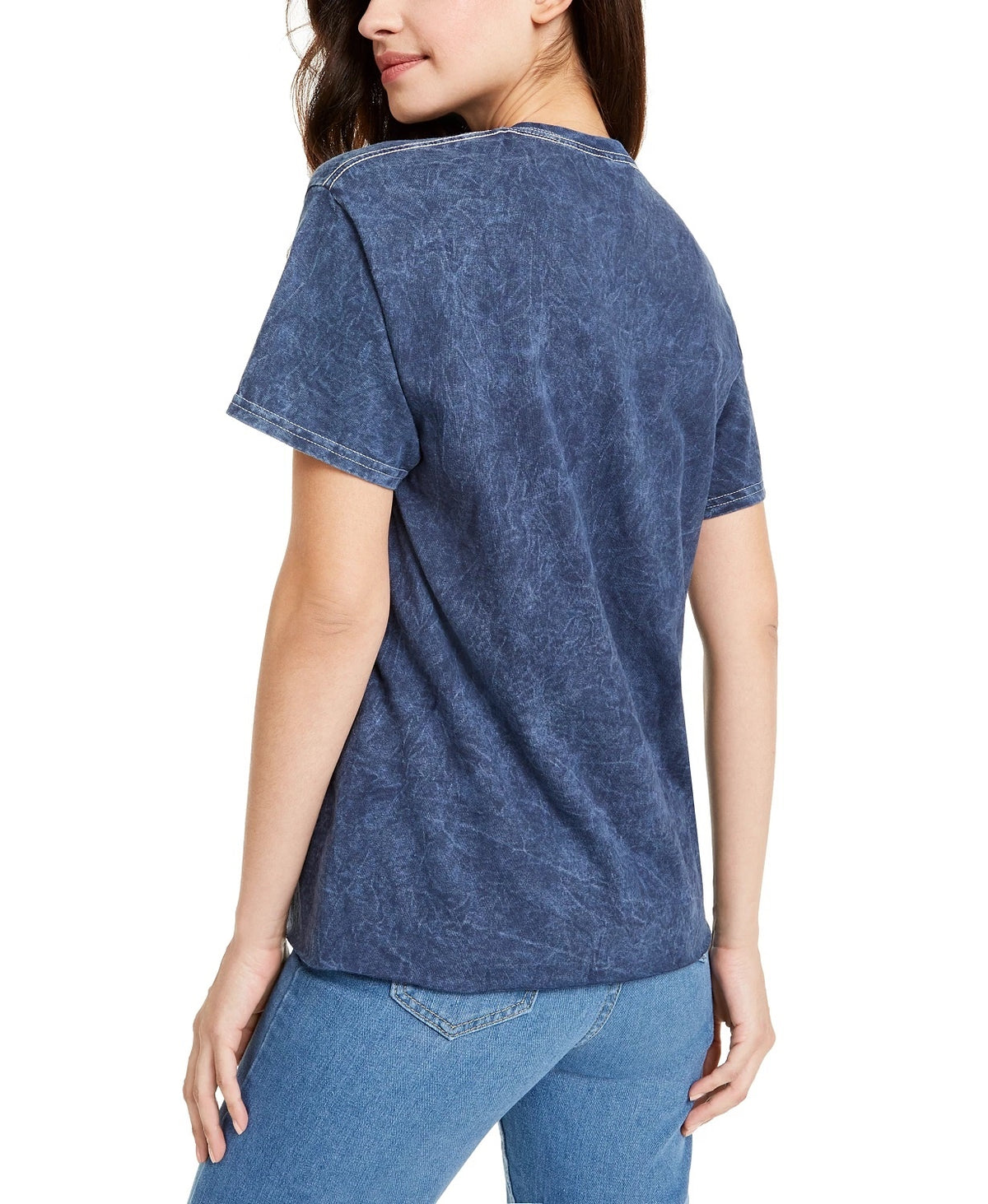 True Vintage Women's Cotton Moon Graphic T-Shirt Blue Size X-Small