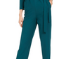Julia Jordan Women's Puff Shoulder Jumpsuit Green Size 12