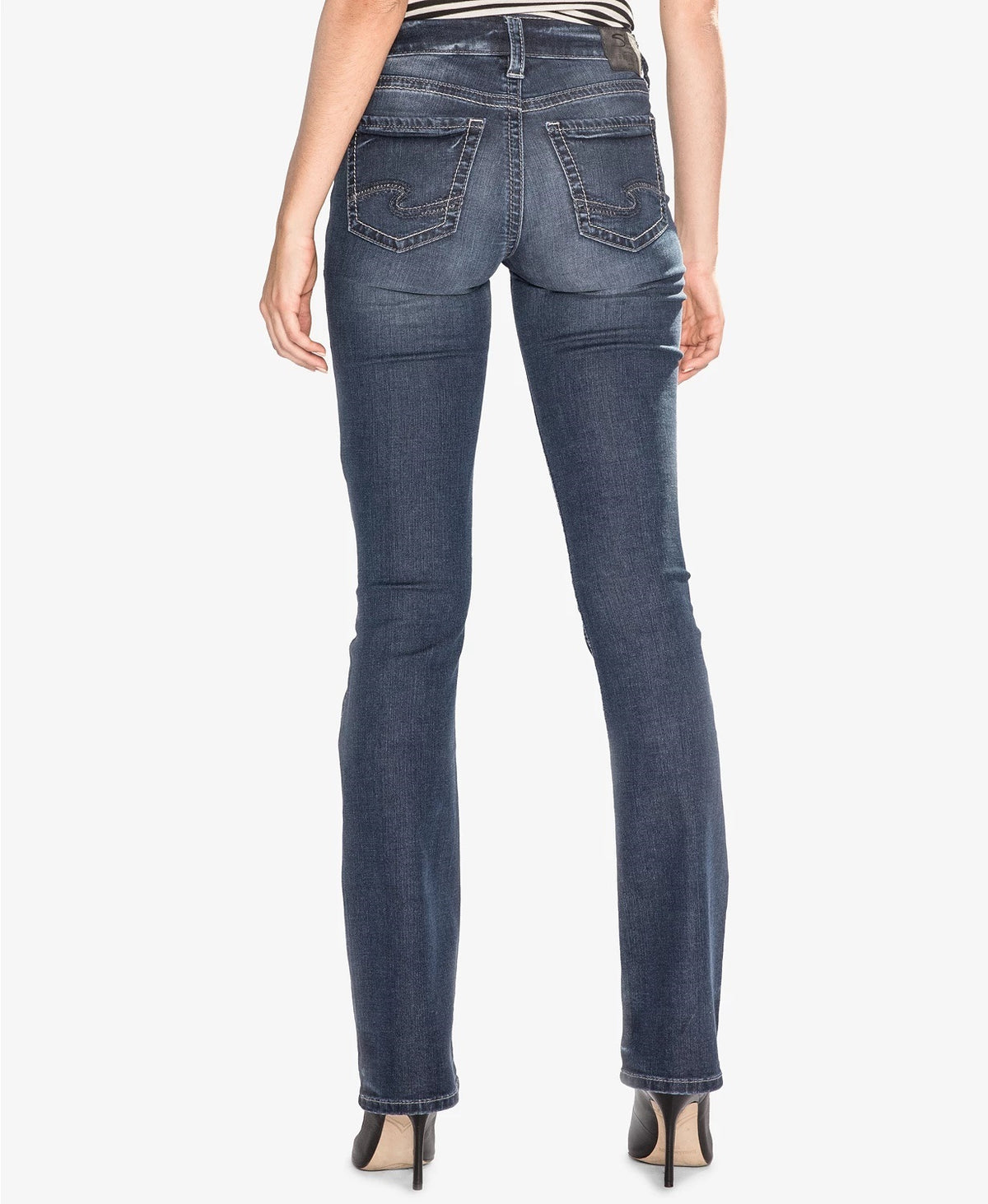 Silver Jeans Co Women's Slim Bootcut Jeans -Dark Blue Size 27x31