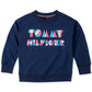 Tommy Hilfiger Little Girls Logo Sweatshirt Navy Size 6X