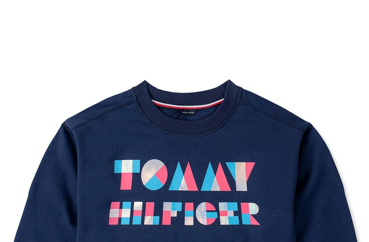 Tommy Hilfiger Little Girls Logo Sweatshirt Navy Size 6X