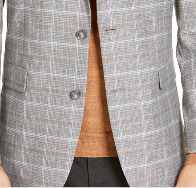 Tommy Hilfiger Men's Modern Fit Thflex Stretch Sport Coats Grey Size 44
