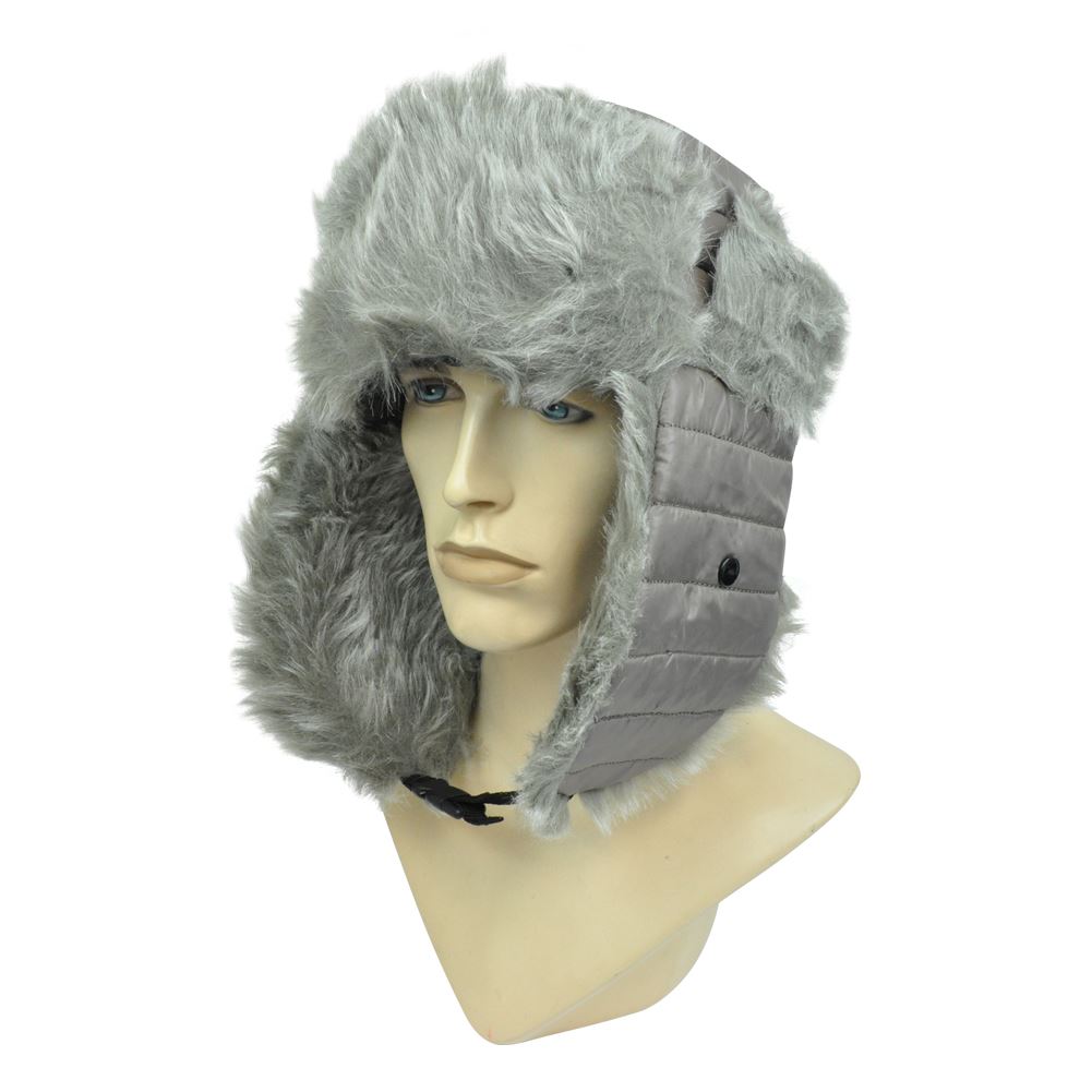 Aviator Faux Fur Winter Brown Pilot Hat Cap Ski Trooper Bubbly Ear Flap Blank