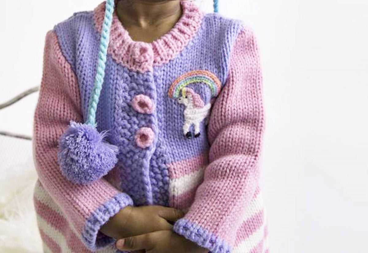 Huggalugs - Baby Girls And Toddlers Unicorn Sweater