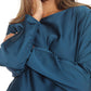 Joseph Ribkoff - Boat Neck Long Sleeve Loose Fit Satin Top