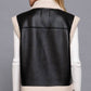 Active Usa - Faux Leather Inner Fur Vest