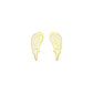 14k Yellow Gold Polished Wing Post Earrings