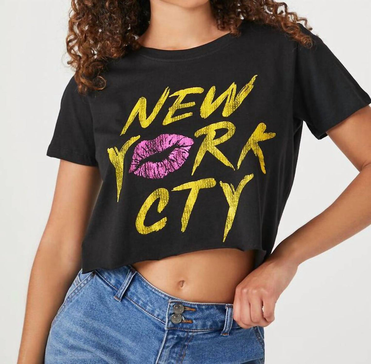 Prince Peter - New York City Lips Cropped Tee