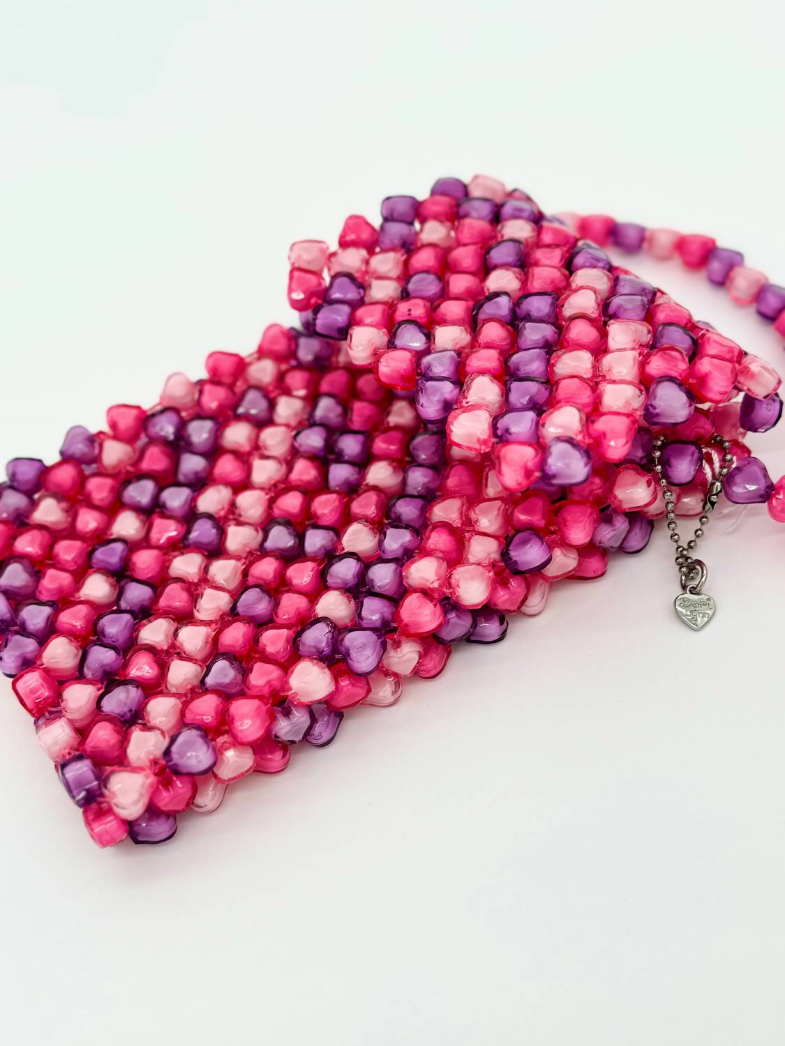 Bari Lynn - Girl's Beaded Heart Phone Bag