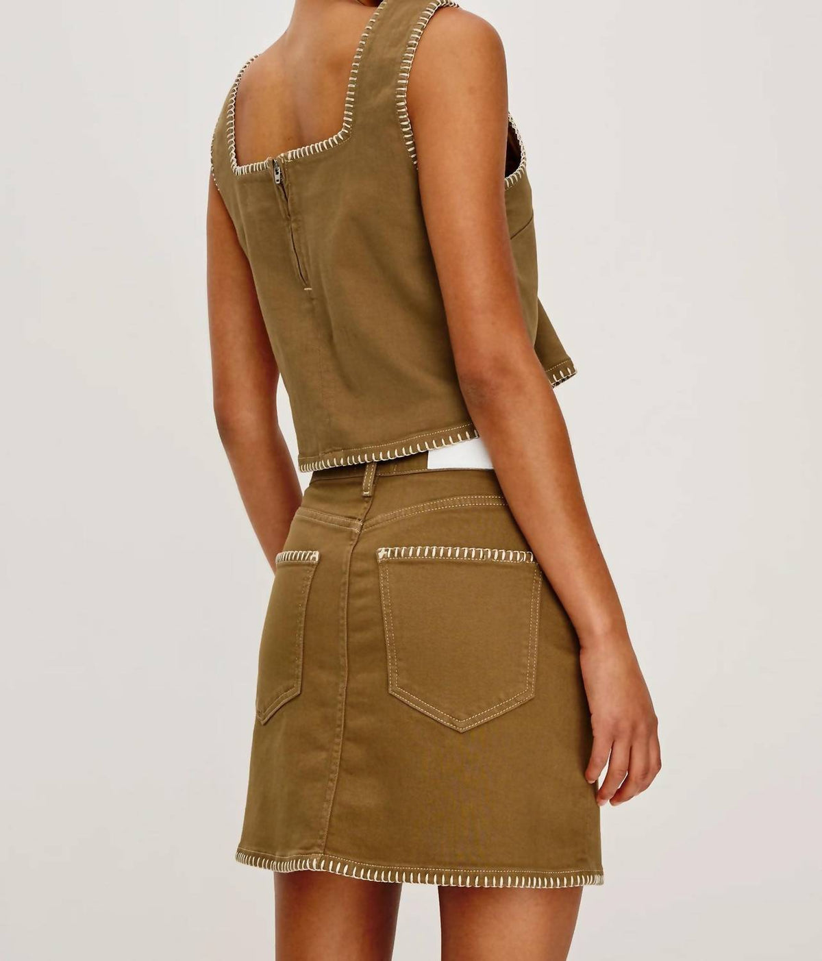 Rails - Carbon Cropped Denim Top