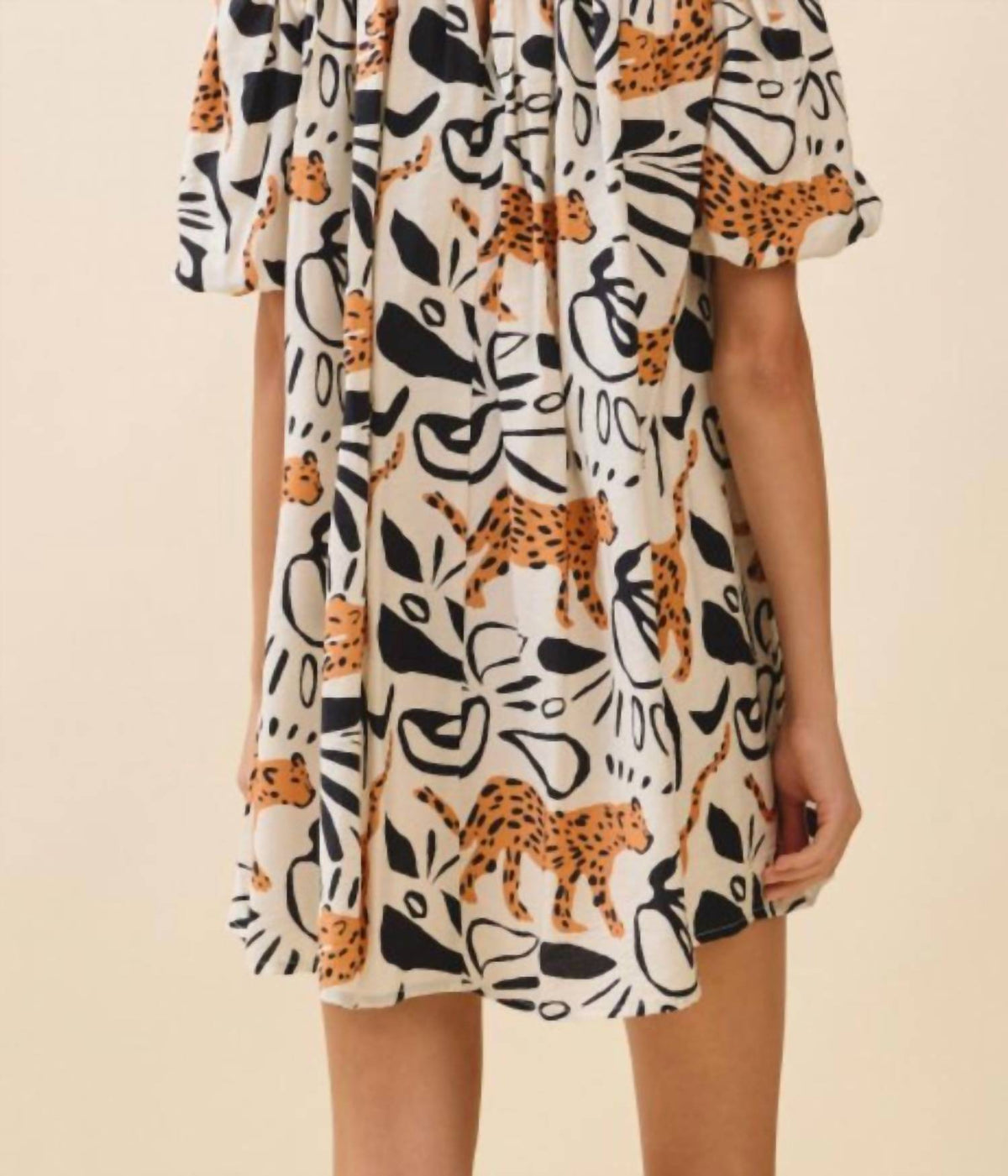 Tcec - Puff Sleeve Swing Dress