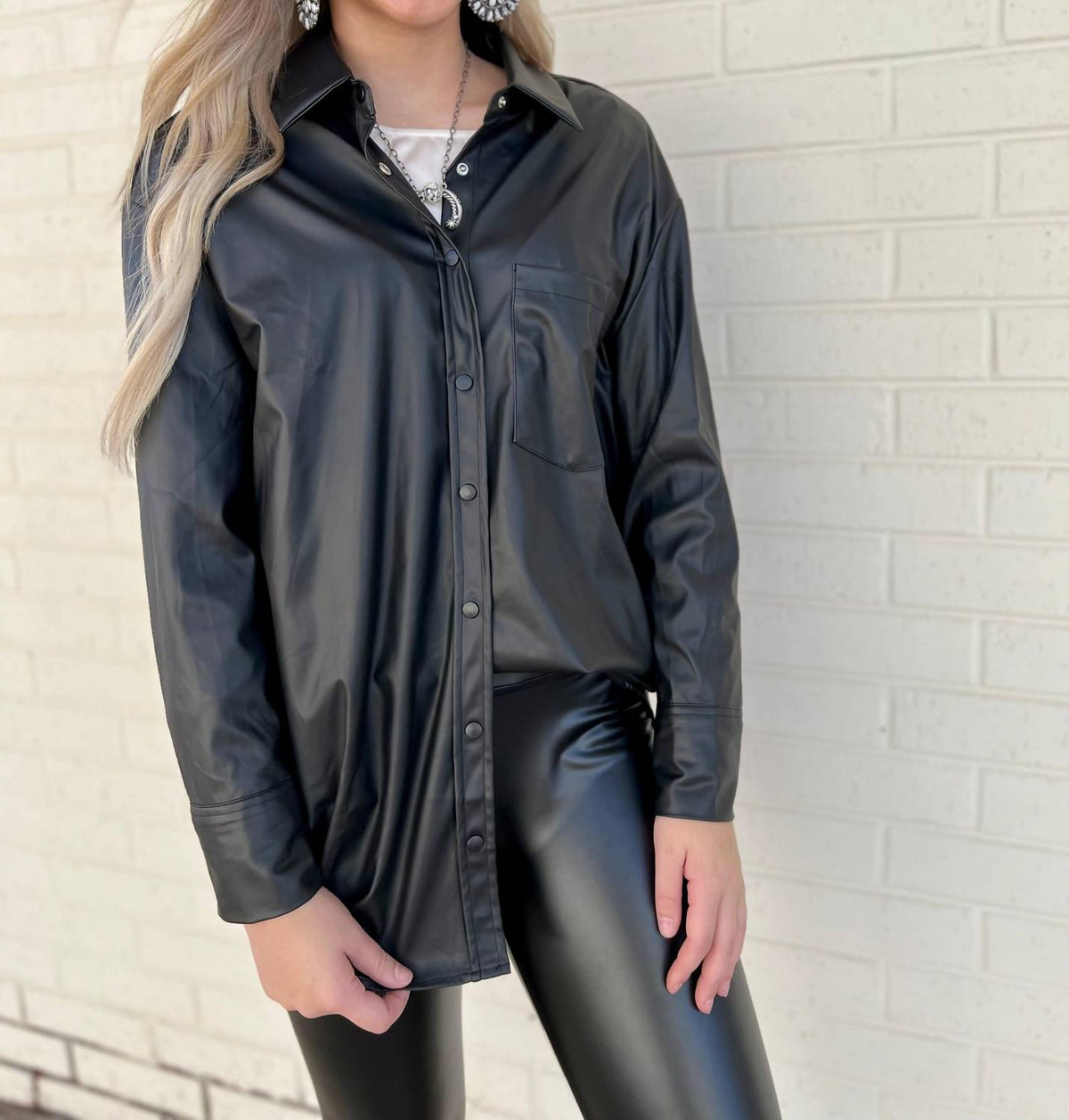 Entro - Playing For Keeps Pleather Top