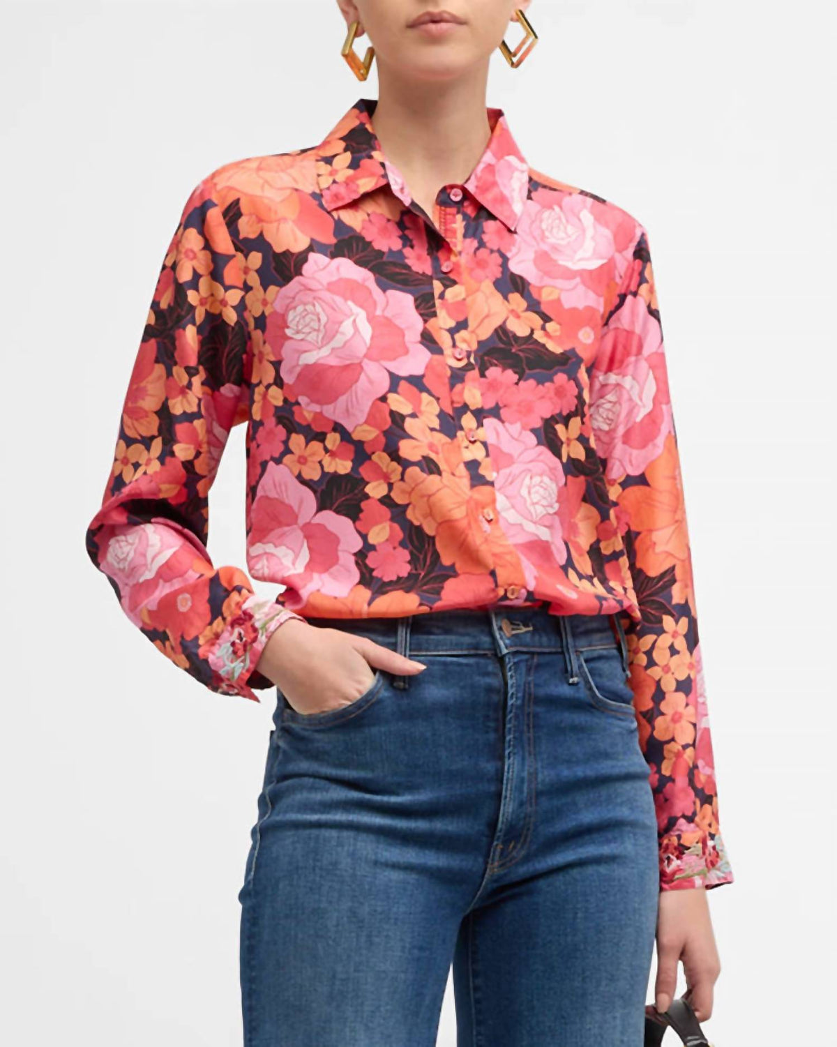 Johnny Was - Becca Silk Button Down Shirt