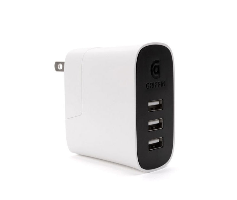 Griffin Powerblock Ultra Powerful 3-Port USB with Charge Sensor - White