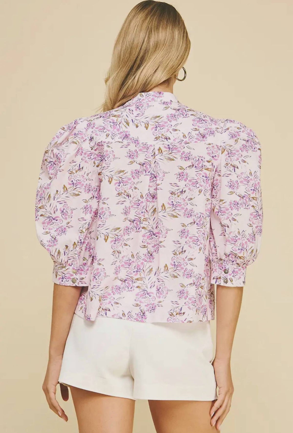 Pinch - Floral Rose Pleated Blouse