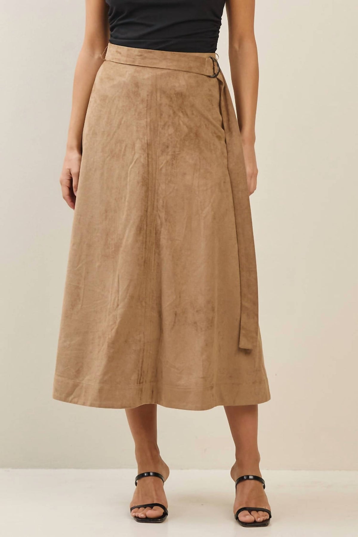 Able - A-line Vegan Suede Skirt