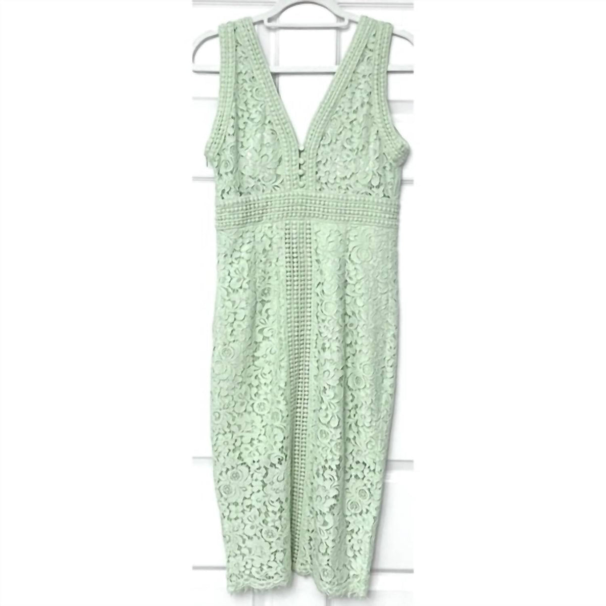 Bardot - Halter Lace Front Slit Dress