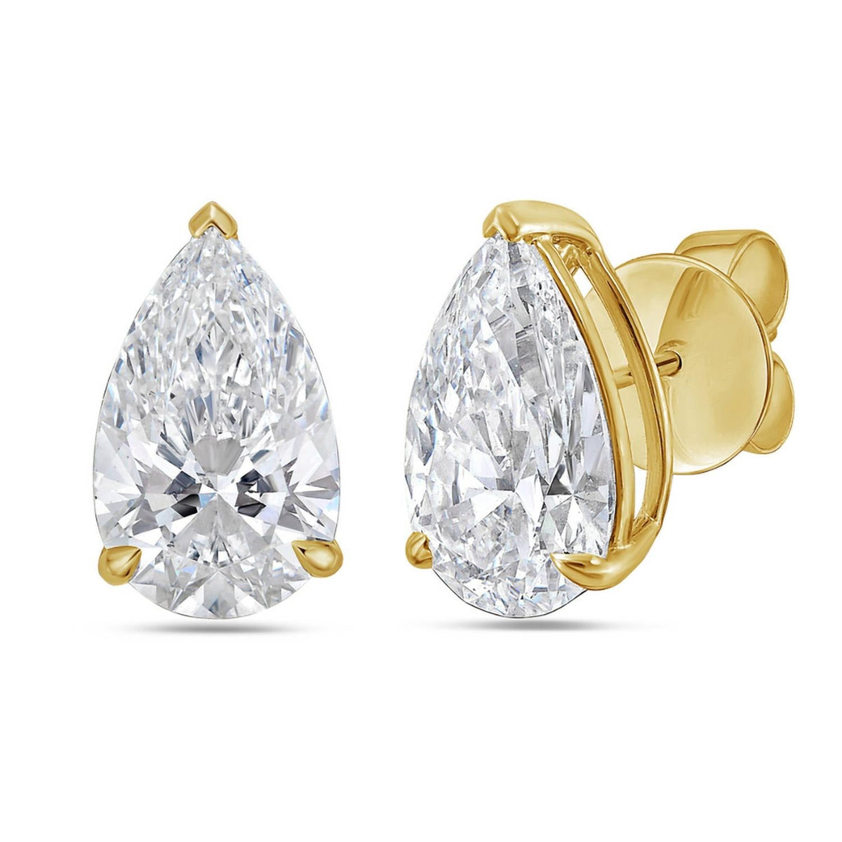 Diana M Jewels - 1.5 Cts Lab Grown Pear Cut Stud Earrings