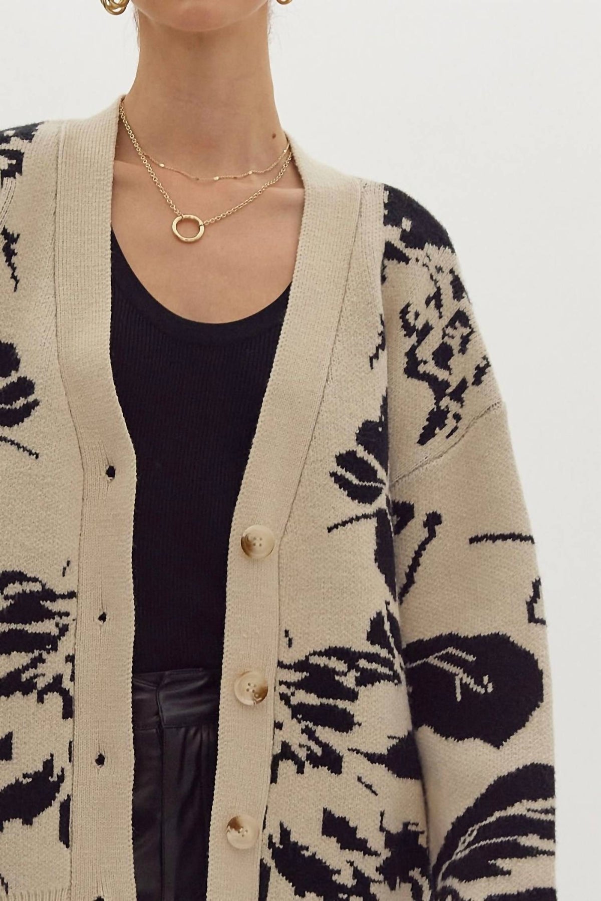 Entro - Trying Your Best Floral Cardigan