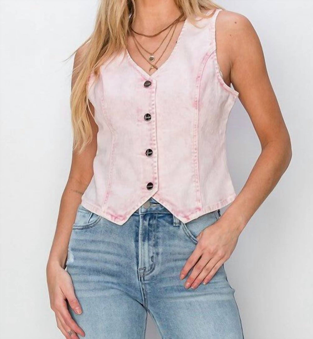 Risen - Vera Denim Sleeveless Vest