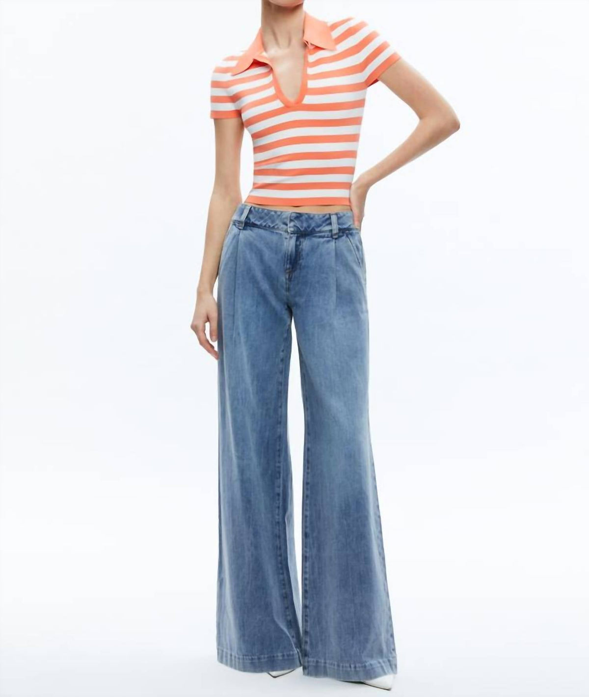 Alice + Olivia - Martha Striped Polo
