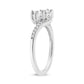 10K White Gold 1/4 Cttw Miracle Set Round Cut Diamond Two-Stone Ring (H-I Color, I2 Clarity) - Size 7