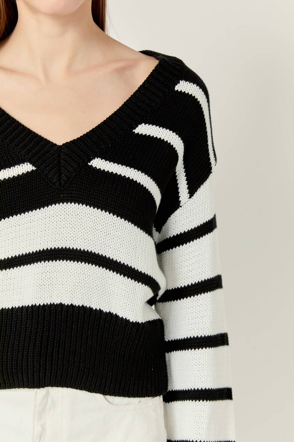 English Factory - V-neck Striped Sweater