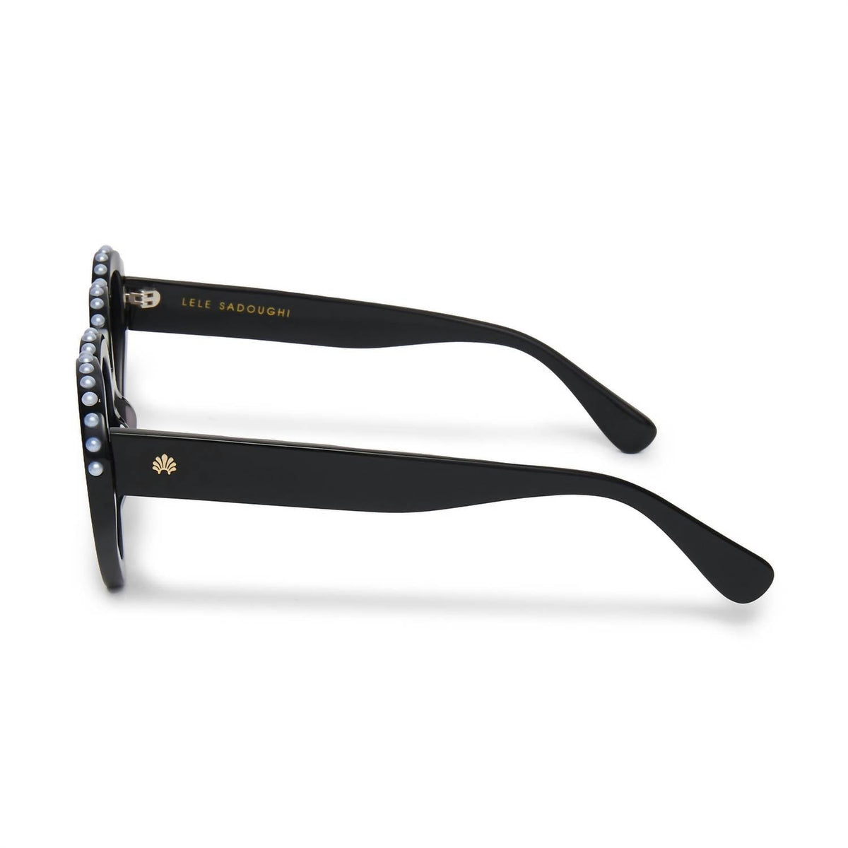 Lele Sadoughi - Women's Heart Non Polarized Pearl Sweetheart Sunglasses