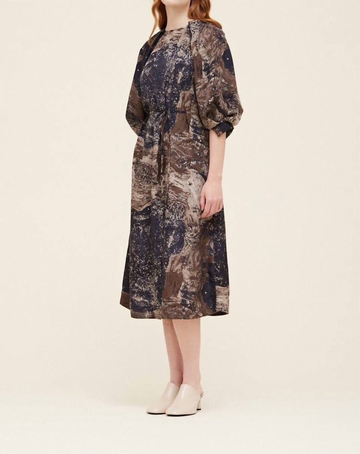 Grade & Gather - Blossom Sleeves Printed Dress
