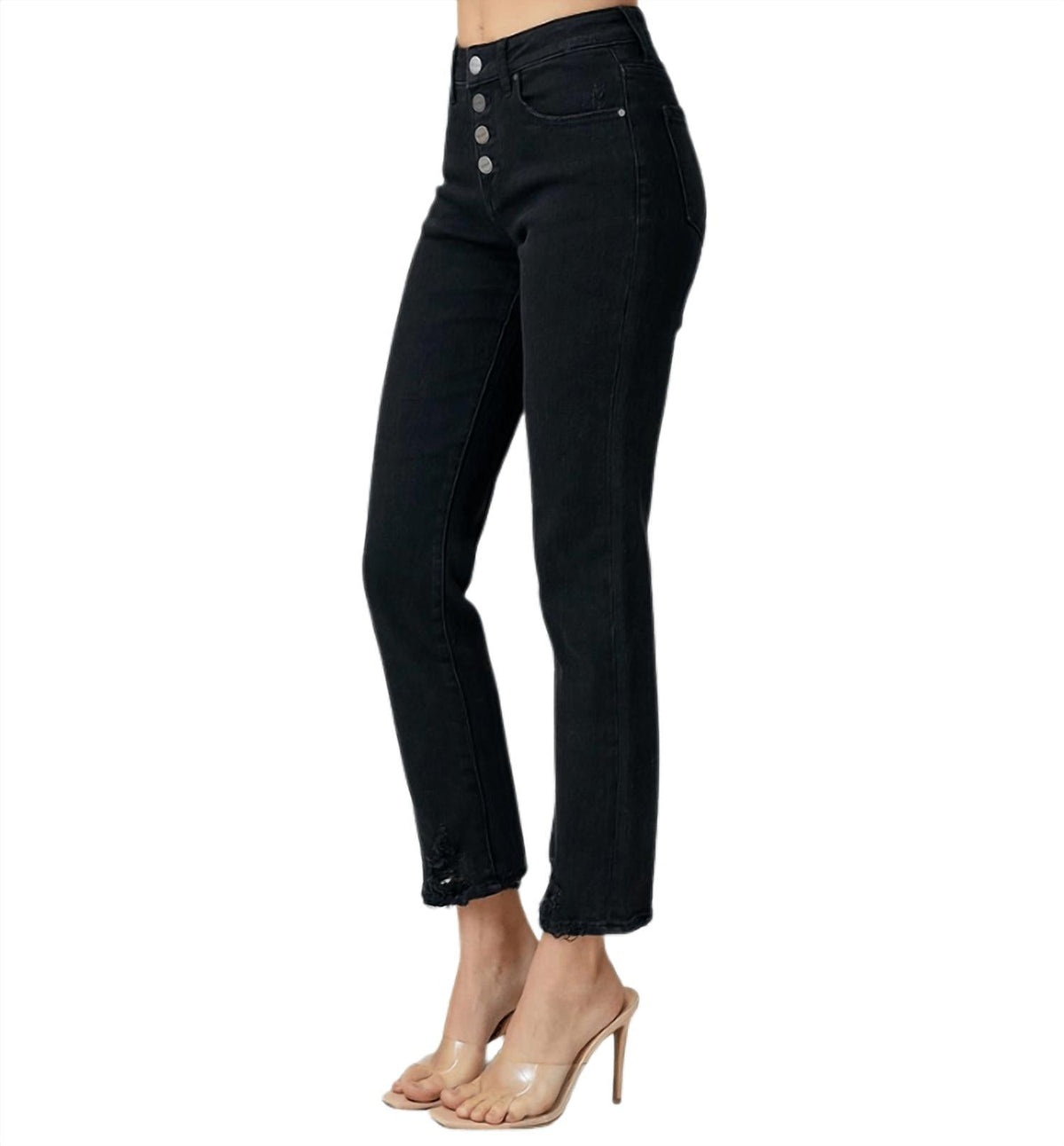 Risen - Olivia Mid Rise Button Down Jeans