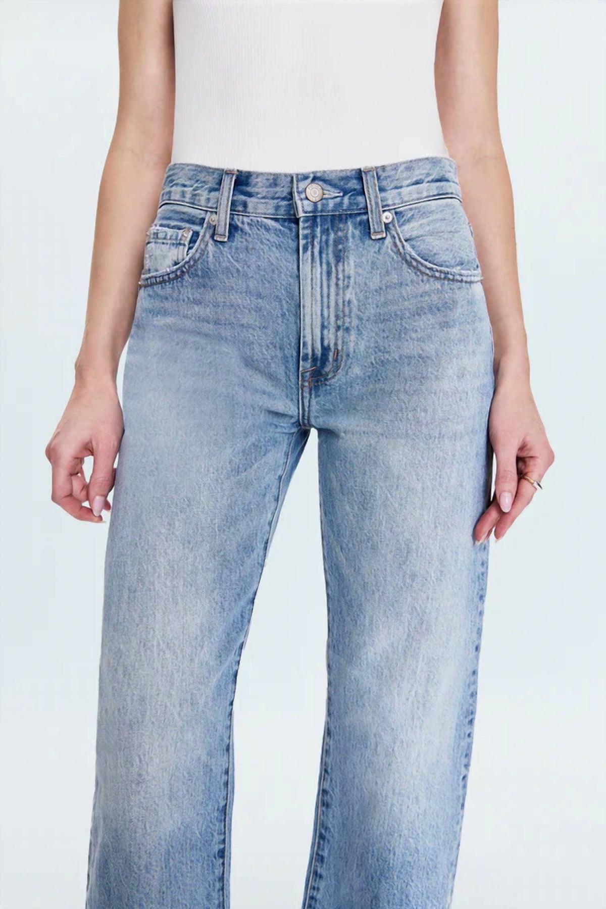 Pistola - Lexi Mid Rise Bowed Straight Jean