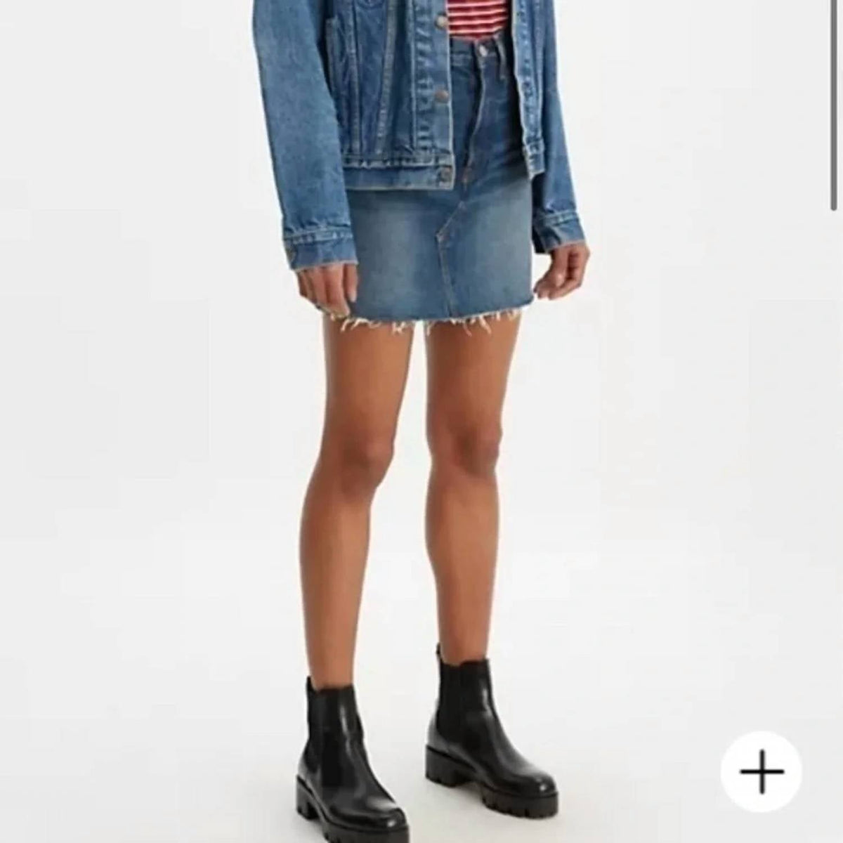 Levi'S - High Rise Deconstructed Button Fly Skirt