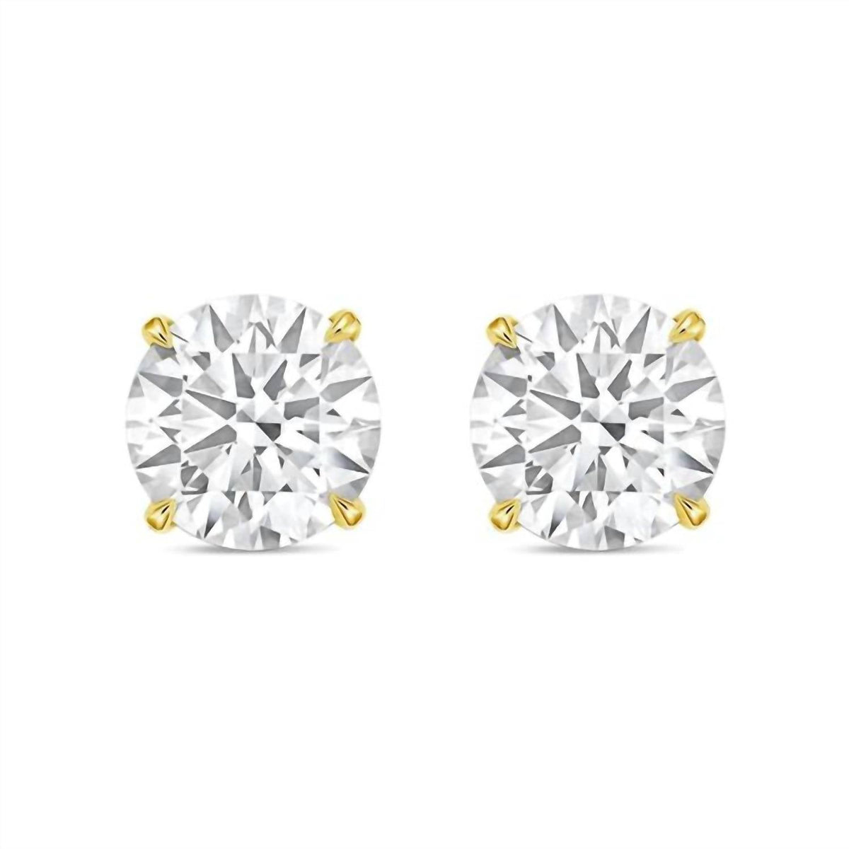 Diana M Jewels - 7.00 Cts Round Lab Grown Stud Earrings