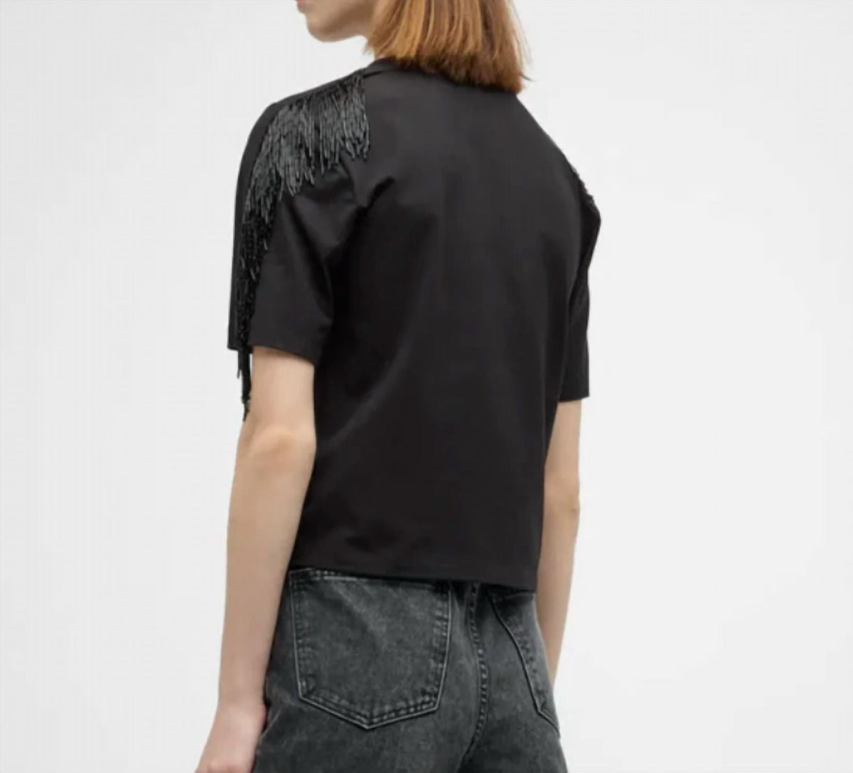 Veronica Beard - Scala Beaded Fringe Top