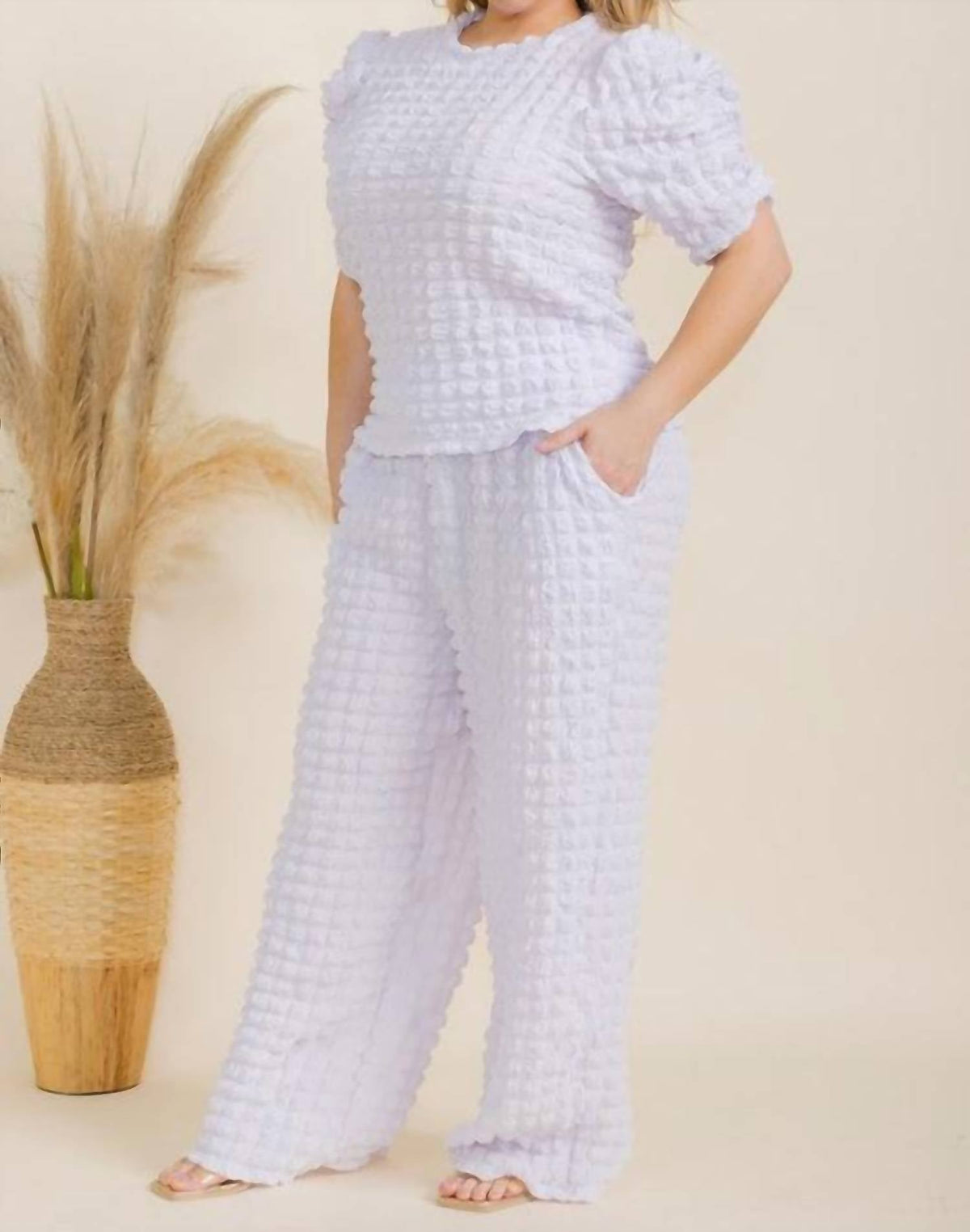 Karen T Design - Bubble Textured Two-piece Set