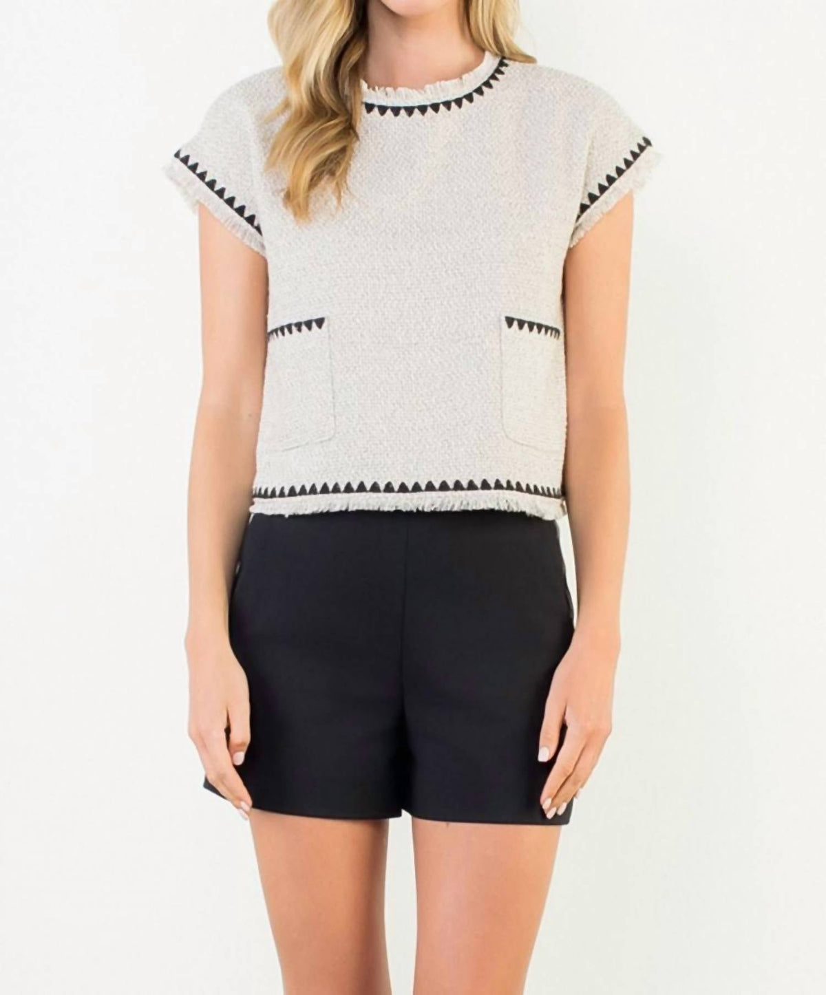 Thml - Sleeveless Tweed Top