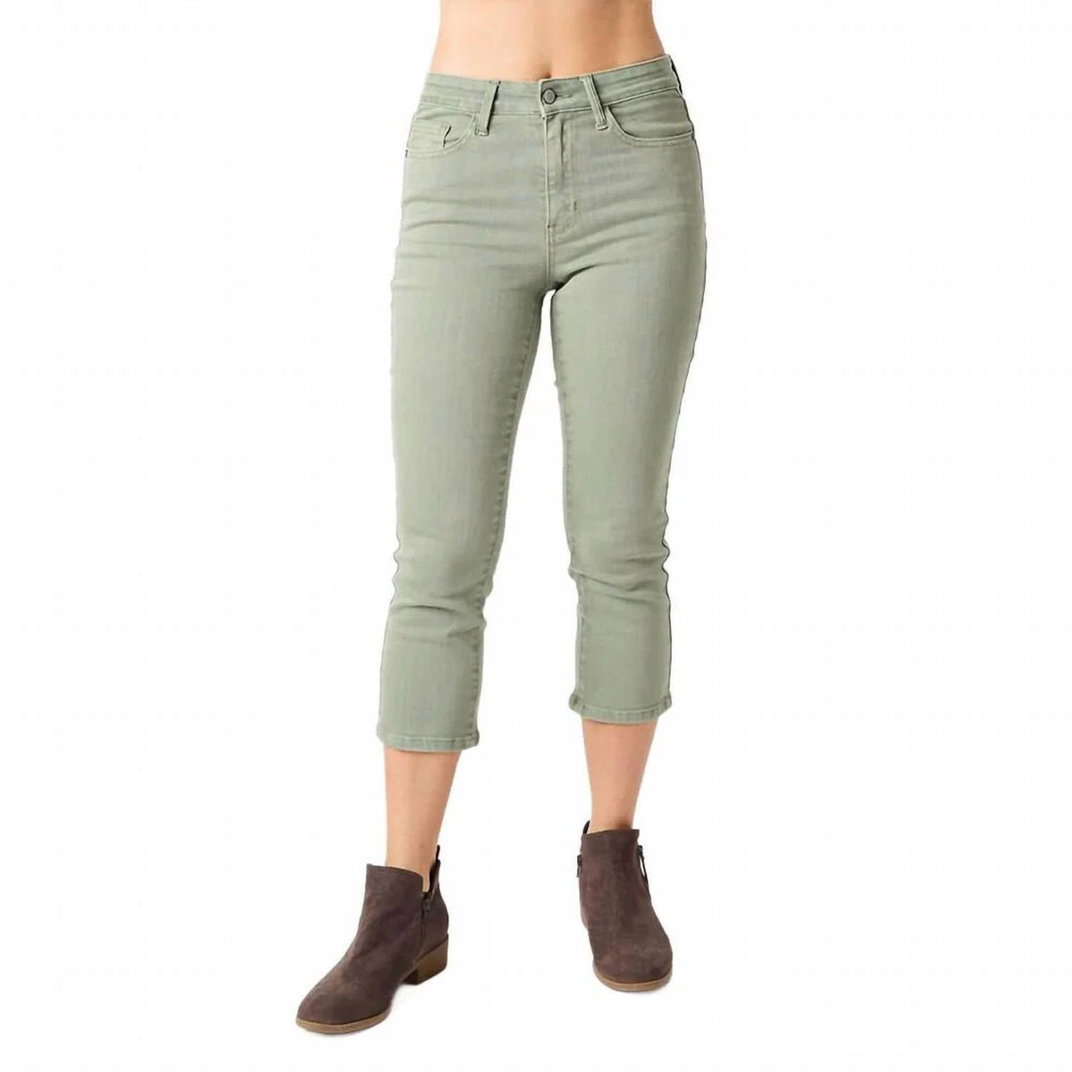Judy Blue - Mid Rise Capri Jeans