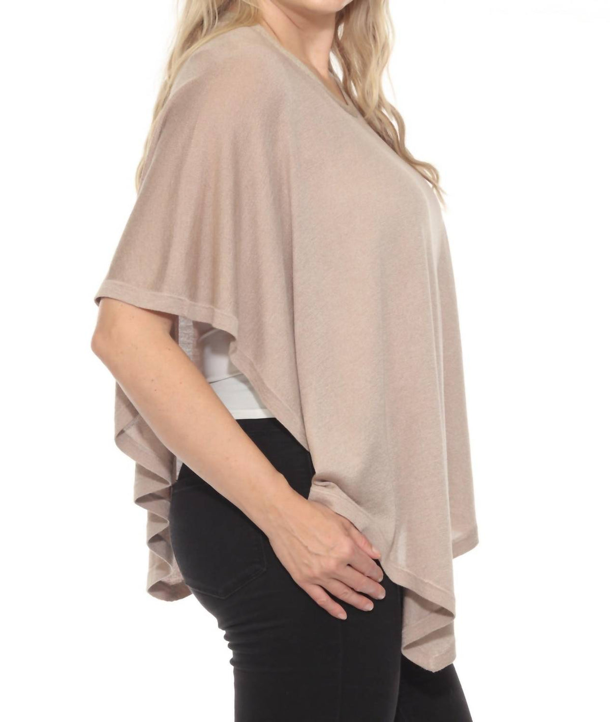 Joseph Ribkoff - Metallic Sweater Knit Poncho Top