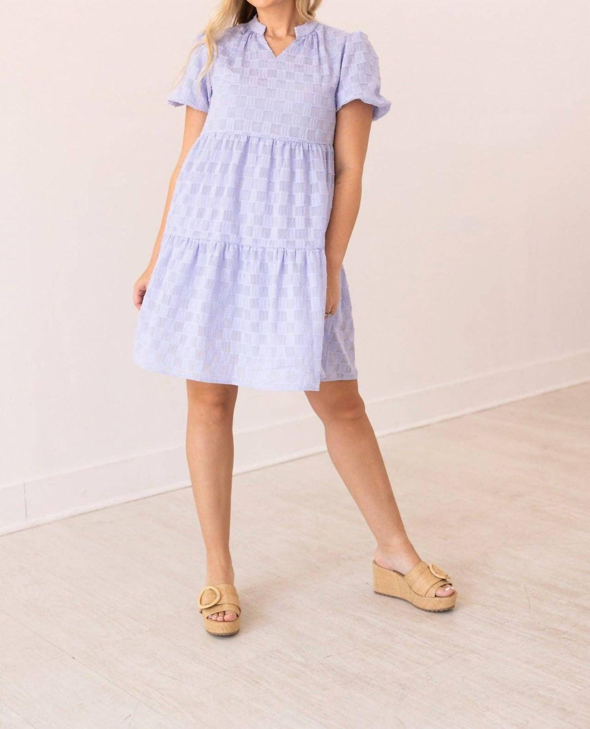 Southern Grace - V-neck Checkered Dress