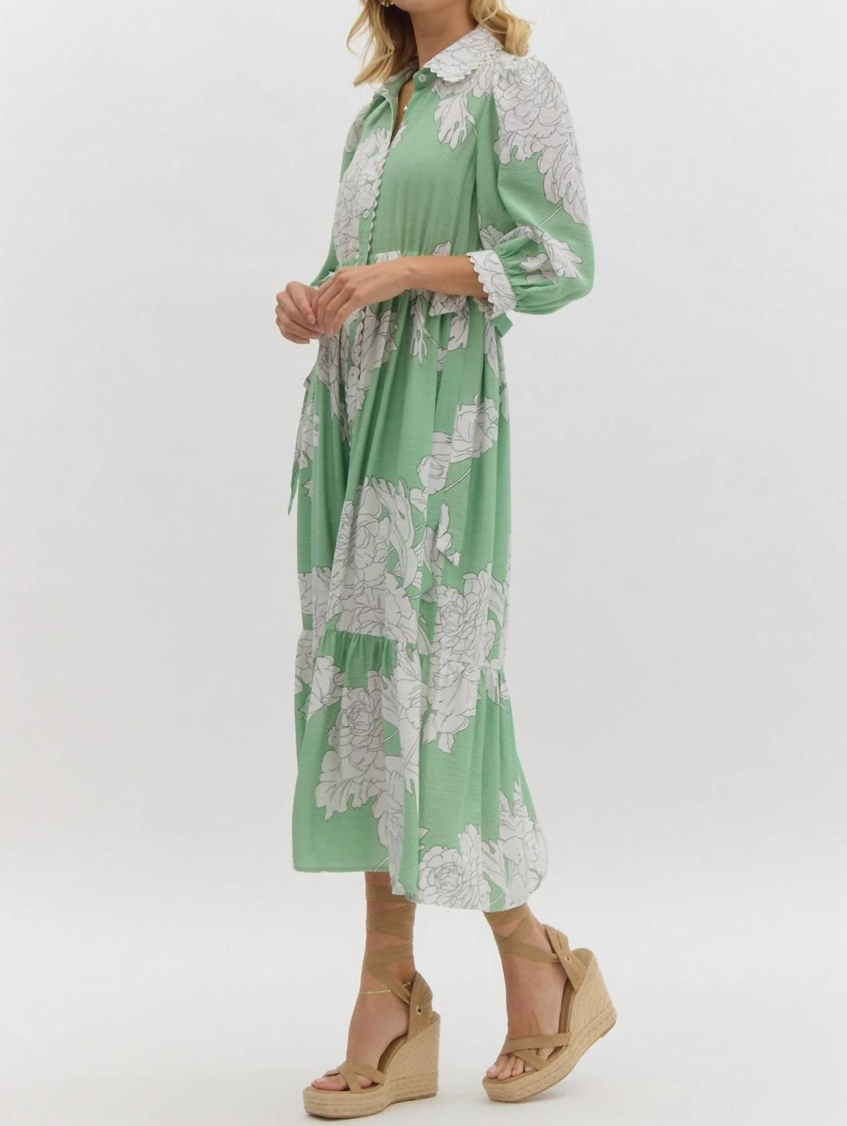 Entro - Floral Midi Dress